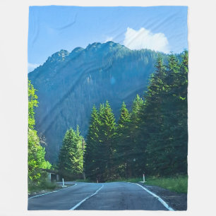 Carpathian Forest Road – Romania Mountain Print Fleece Blanket