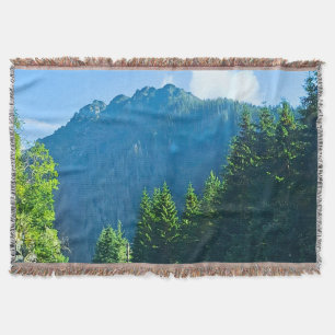 Carpathian Forest Road – Romania Mountain Print Throw Blanket