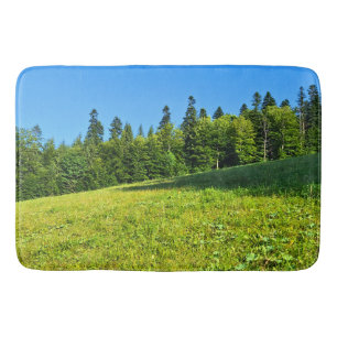 Carpathian Green Meadow – Romania Mountain Print Bath Mat