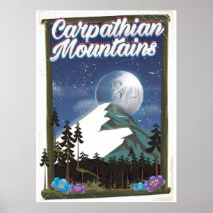 Carpathian Mountains Travel poster