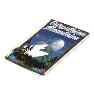 Carpathian Mountains Travel poster Magnet