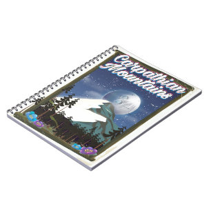 Carpathian Mountains Travel poster Spiral Notebook