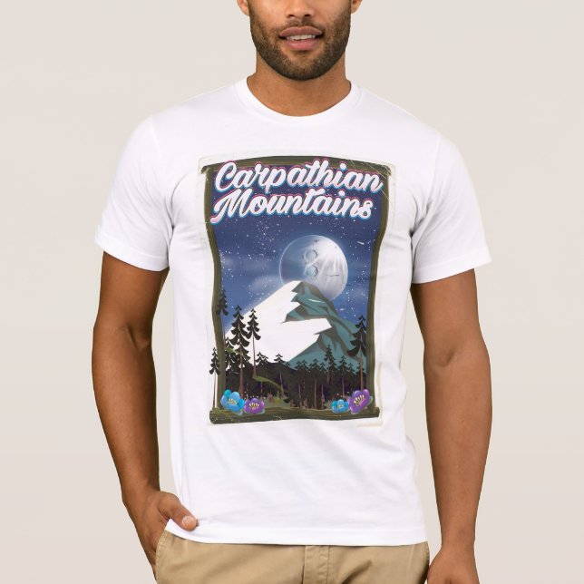 Carpathian Mountains Travel poster T-Shirt (Front)
