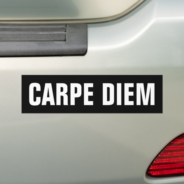 CARPE DIEM BUMPER STICKER (On Car)