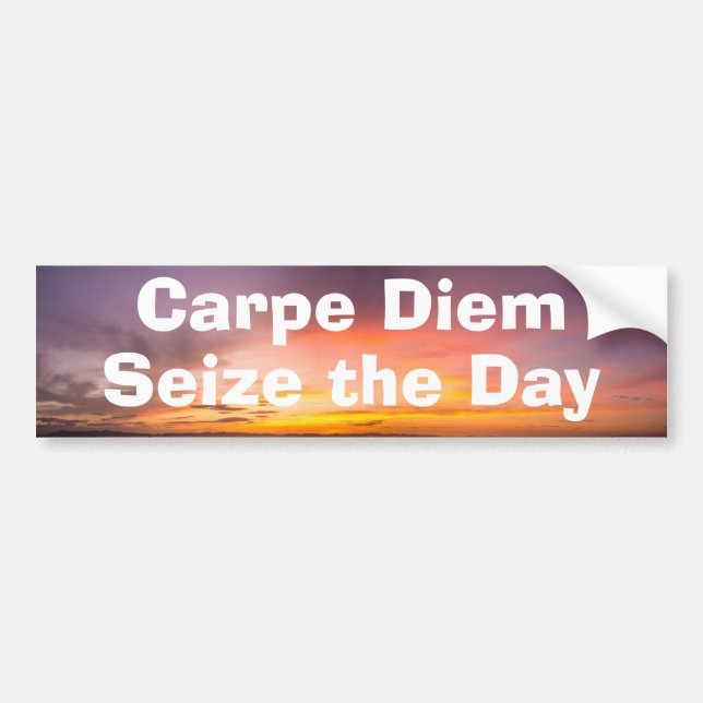 Carpe Diem Bumper Sticker (Front)