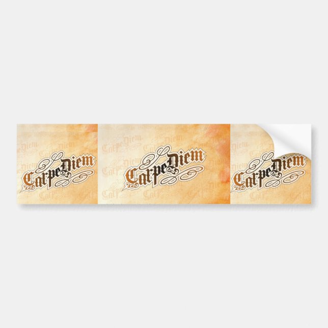 carpe diem bumper sticker (Front)