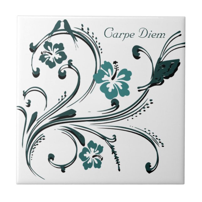 Carpe Diem Ceramic Tile (Front)