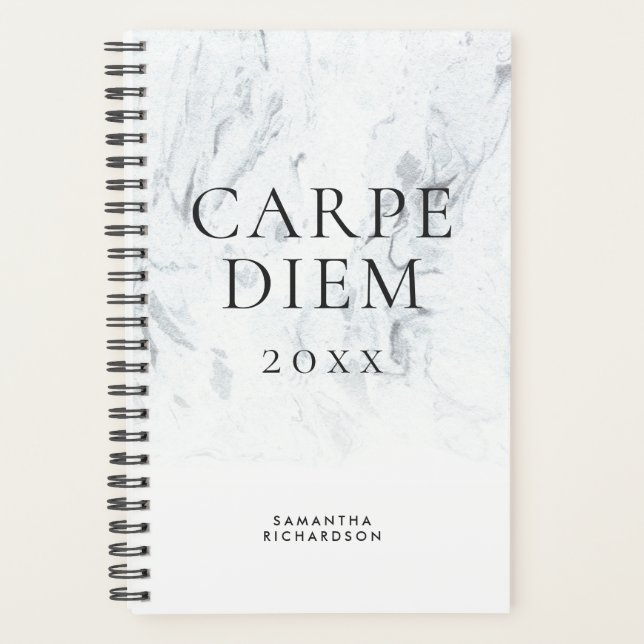 Carpe Diem Chic Marble Motivational Planner (Front)