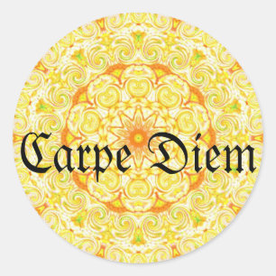 Carpe Diem Classic Round Sticker