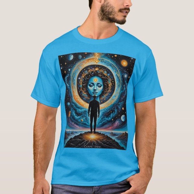 Carpe Diem Cosmic Goddess Art Shirt (Front)