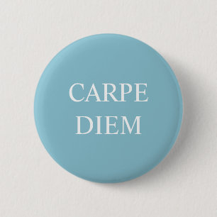 Carpe Diem Latin Quote Badge - Turquoise