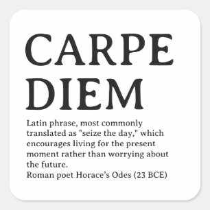 Carpe Diem latin quote Square Sticker
