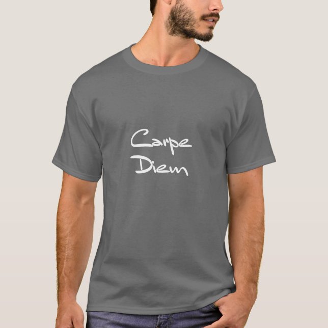 CARPE DIEM Modern Cool Text T-Shirt (Front)