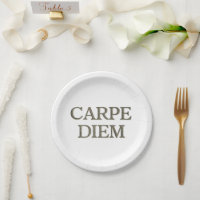 Carpe Diem paper plates