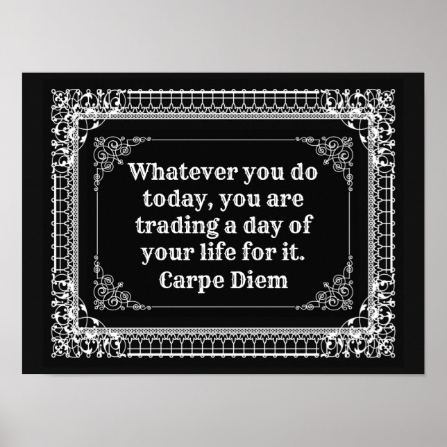 Carpe Diem Poster for framing (Front)