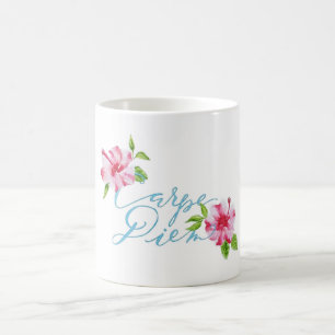 Carpe diem seize the day hibiscus Mug