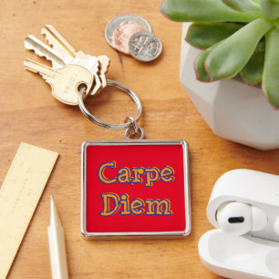"CARPE DIEM/SEIZE THE DAY" KEY RING/CUSTOMIZABLE KEY RING