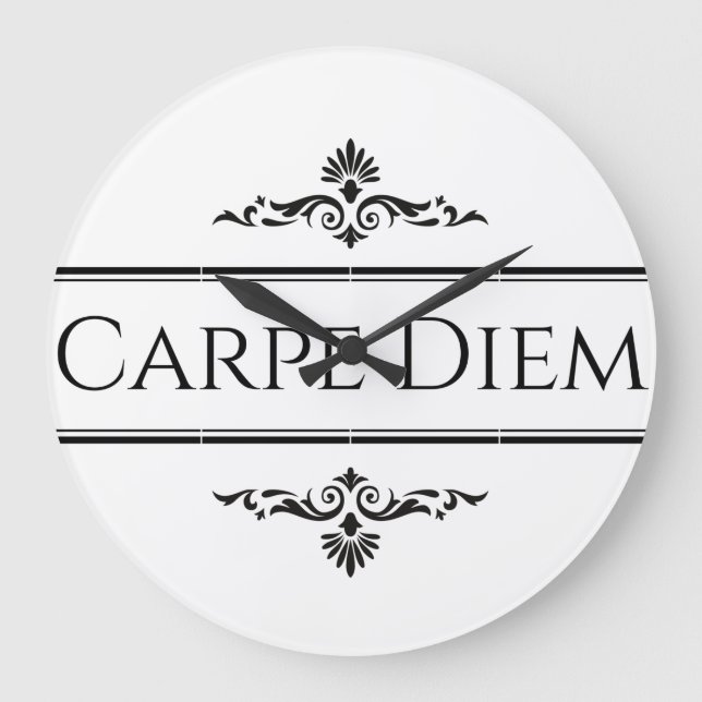 Carpe Diem Seize the Day Large Clock (Front)