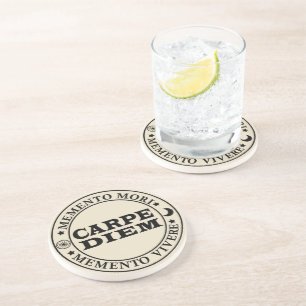 Carpe diem Seize the day Mmenro mori Coaster
