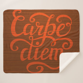 Carpe Diem' Sherpa Blanket