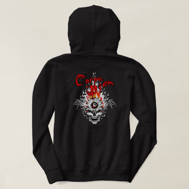 Carpe Diem Skull Hoodie (Design Back)