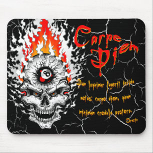 Carpe Diem Skull Mouse Pad