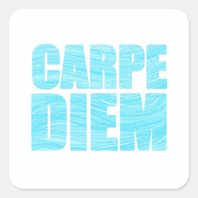 Carpe Diem Square Sticker (Front)