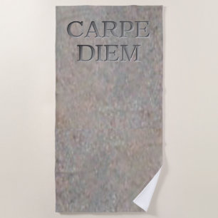 Carpe Diem Stone beach towel