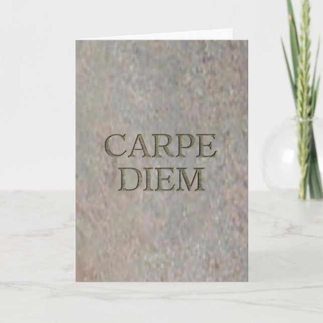 Carpe Diem Stone card (Front)