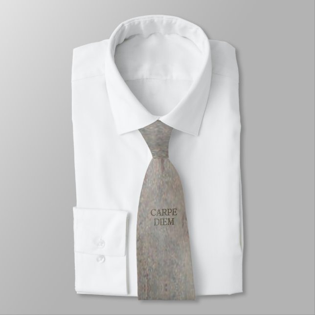 Carpe Diem Stone necktie (Tied)