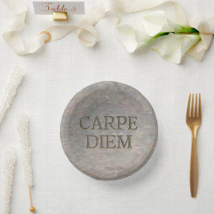 Carpe Diem Stone paper bowls Plate