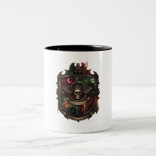 Carpe Noctem Gothic Skull Bat Crest Halloween Mug