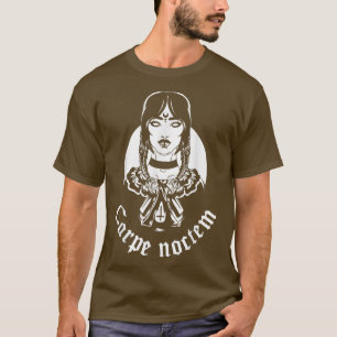 Carpe Noctem Pagan Atheist Magic Goddess Gothic Wi T-Shirt
