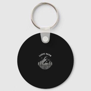 Carpe Skiem Winter Sports Ski T Shirt Key Ring