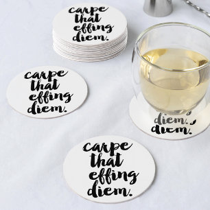 Carpe That Effing Diem Quote Coasters