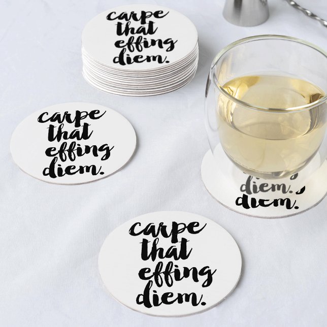 Carpe That Effing Diem Quote Coasters (Creator Uploaded)