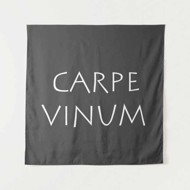 Carpe vinum tapestry (Front)