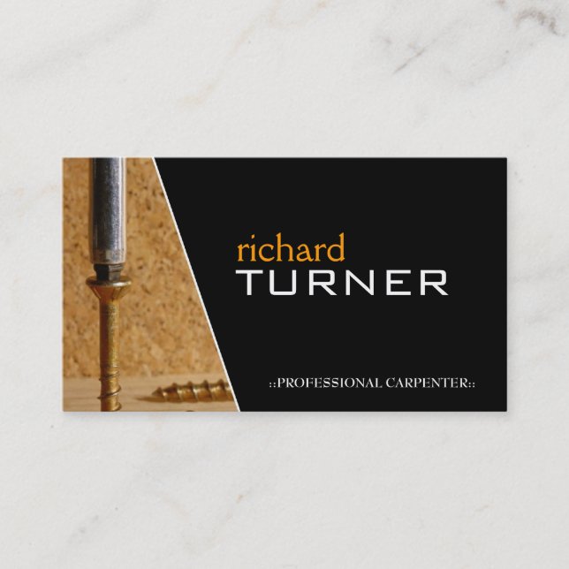 Carpenter and Flooring Business Cards (Front)
