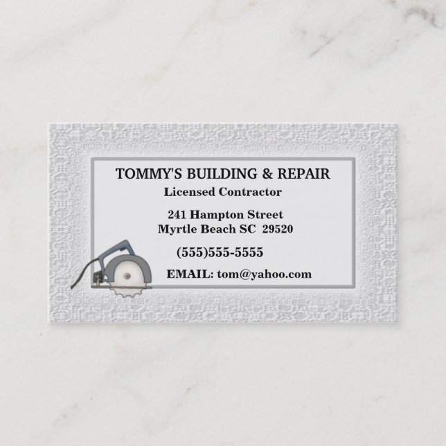 Carpenter Business Cards (Front)