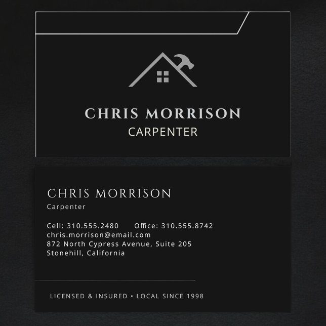 Carpenter Carpentry Handyman Business Card (Creator Uploaded)