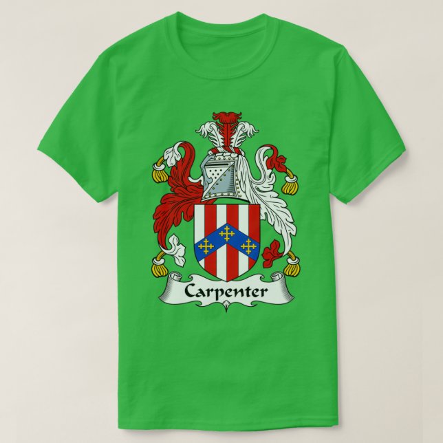 Carpenter Coat of Arms Family Crest  T-Shirt (Design Front)
