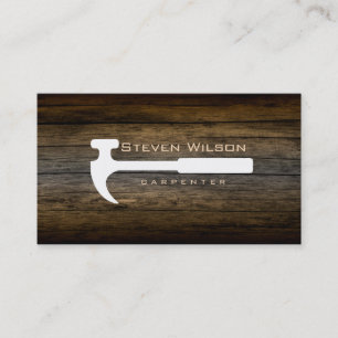 Carpenter Construction Professional Tool Wood Business Card