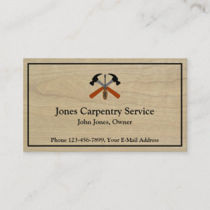 Carpenter Contractor Construction Business Card