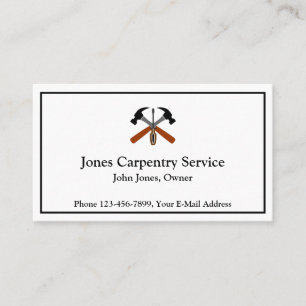 Carpenter Contractor Construction Business Card