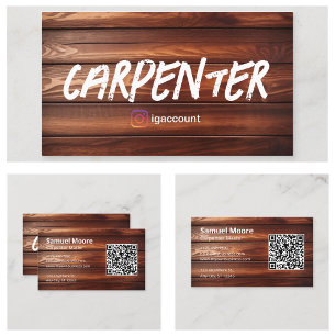 Carpenter Design Sample Ideas Business Card