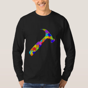 Carpenter Hammer Jigsaw Autism Puzzle T-Shirt