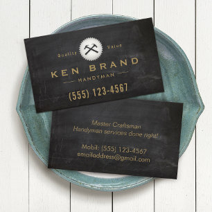 Carpenter Hammer Saw Construction Remodeling Business Card