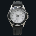 Carpenter | Handyman Custom Name Roman Numeral Watch<br><div class="desc">A custom name carpenter or handyman watch featuring a hammer and wrench framing their name in solid yet elegant font. Surrounding this is a large Roman numeral watch face.</div>