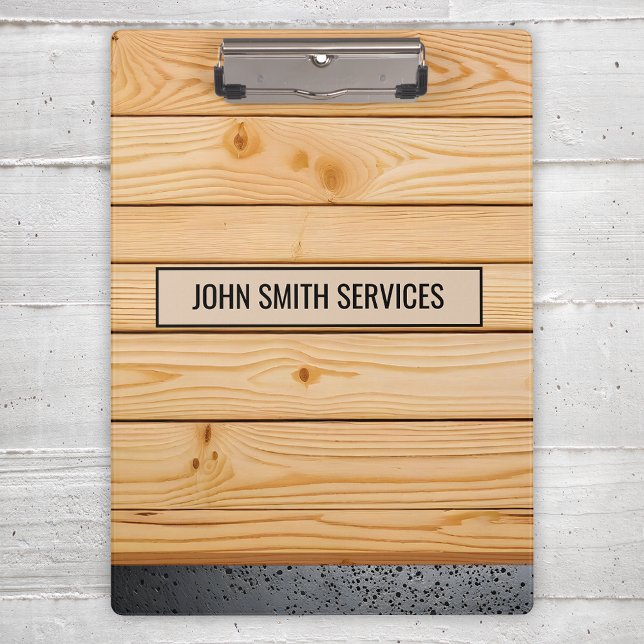 Carpenter Handyman Renovations Services Wood Clipboard (Creator Uploaded)