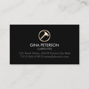 Carpenter Home Repairs Handyman Hammer Icon Business Card